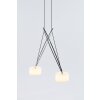 Suspension Serien Lighting TWIN LED Chrome, 2 lumières