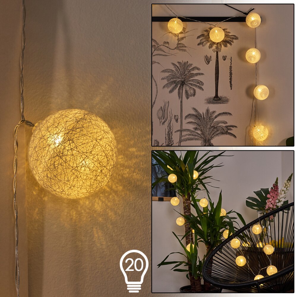 Guirlande Sondrio LED, 20 lumières main product photo