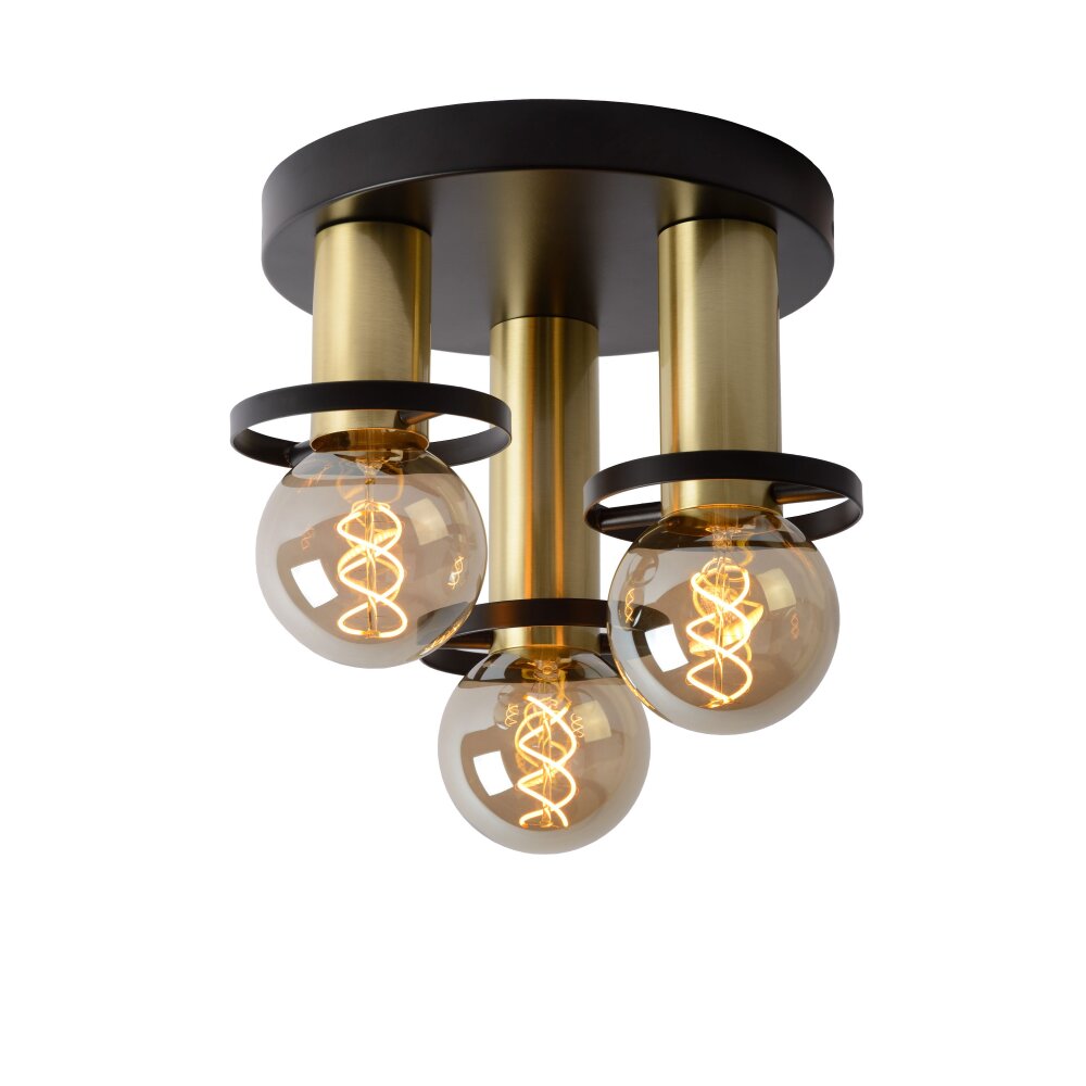 Plafonnier Lucide ANAKA Noir, 3 lumières main product photo