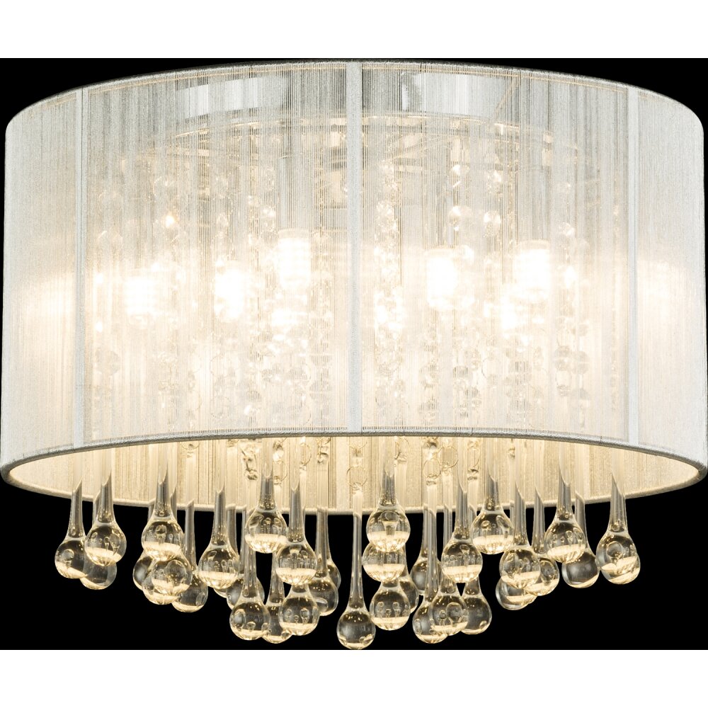 Plafonnier Globo Sierra LED Chrome, 8 lumières main product photo