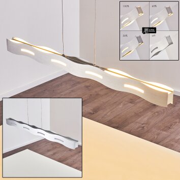 Suspension Nagold LED Nickel mat, 1 lumière