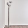 Lampadaire Kitee Chrome, Nickel mat, 6 lumières