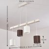 Suspension Barbengo Blanc, 4 lumières