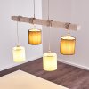 Suspension Barbengo Blanc, 4 lumières