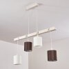 Suspension Barbengo Blanc, 4 lumières