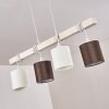 Suspension Barbengo Blanc, 4 lumières