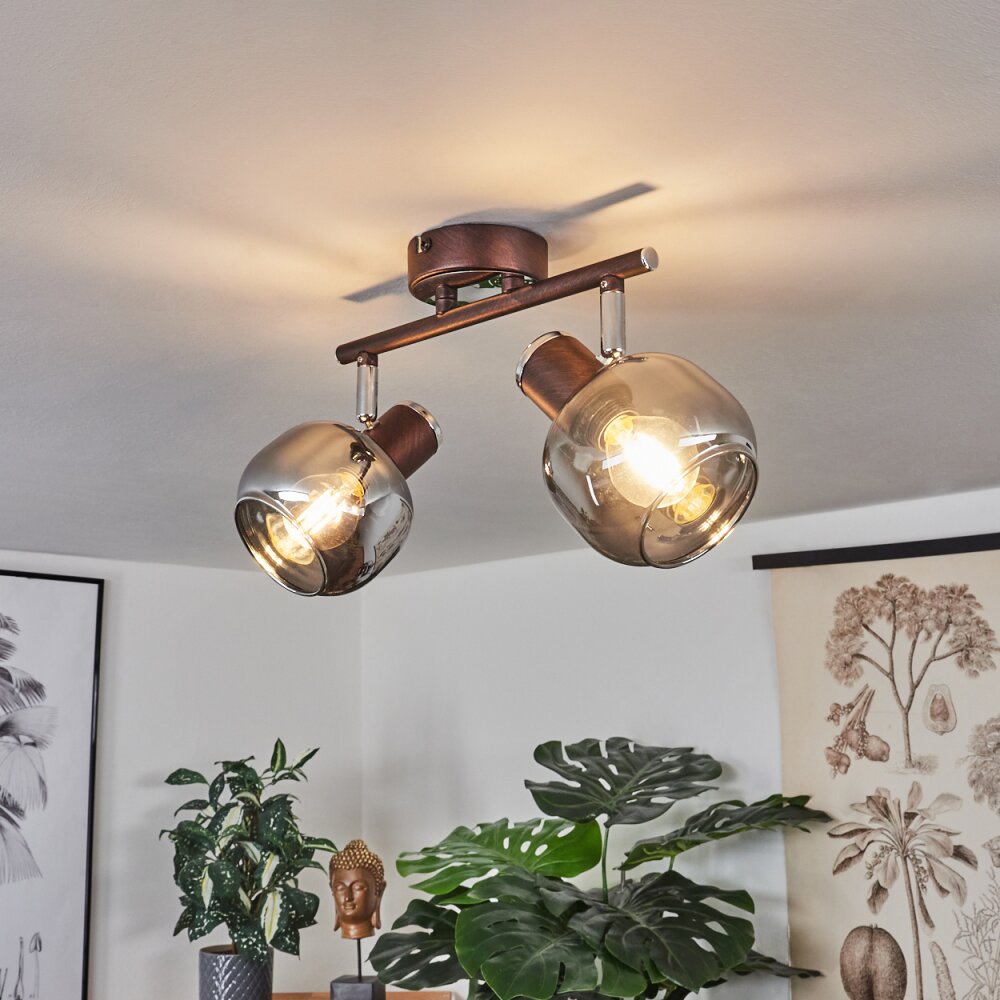 Plafonnier Arconciel Brun, 2 lumières main product photo