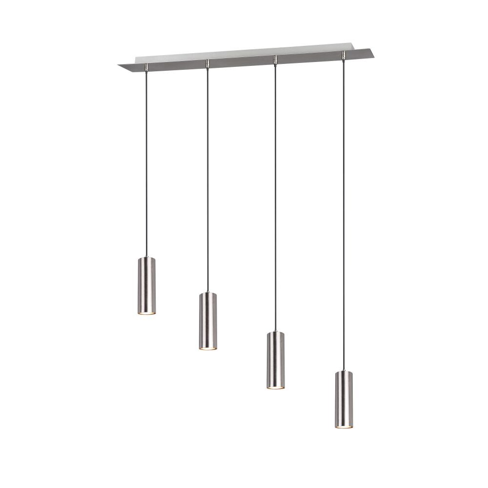 Suspension Trio Leuchten MARLEY Nickel mat, 4 lumières main product photo
