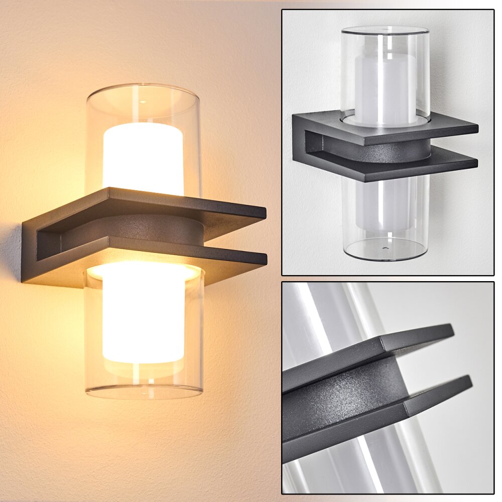 Applique murale d'extérieur Kekenis LED Anthracite, 1 lumière main product photo