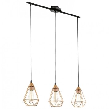 Lampe suspendue Eglo TARBES Noir, 3 lumières