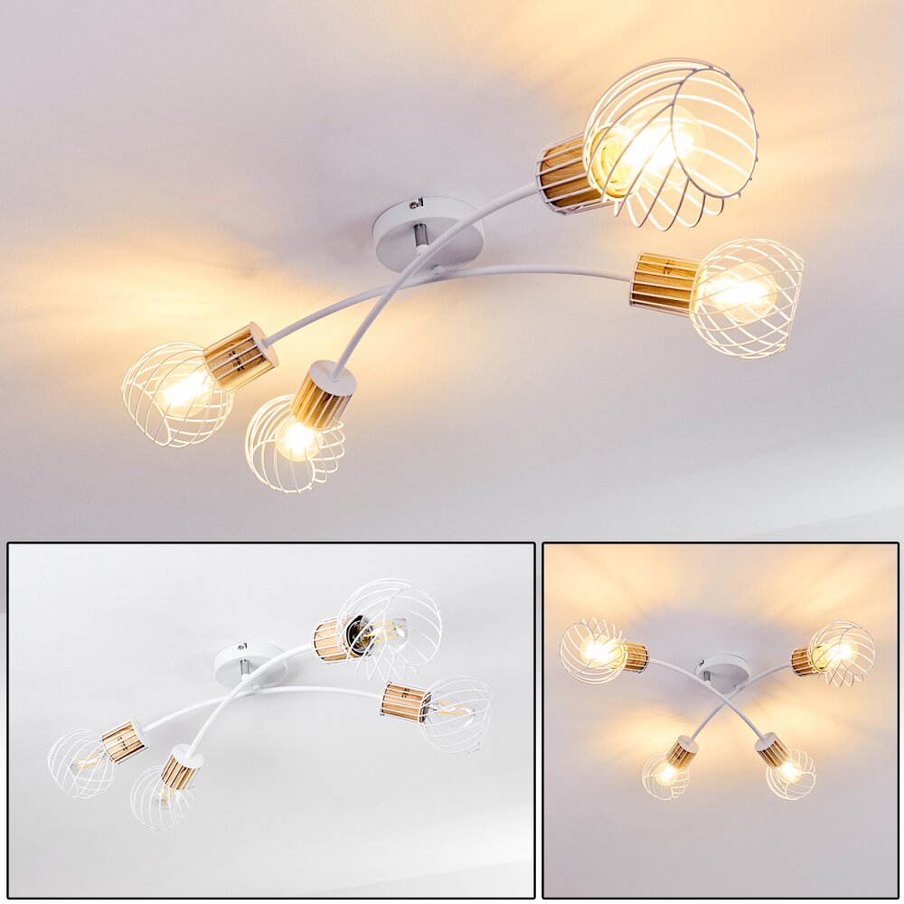 Plafonnier Koler Blanc, 4 lumières main product photo