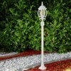 Lampadaire extérieur Lentua Blanc, 1 lumière, Détecteur de mouvement