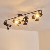 Spot de plafond Lichinga Noir, 4 lumières