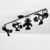 Spot de plafond Lichinga Noir, 4 lumières