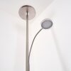 Lampadaire à vasque Veteli LED Chrome, Nickel mat, 2 lumières