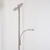 Lampadaire à vasque Veteli LED Chrome, Nickel mat, 2 lumières