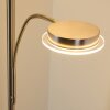 Lampadaire à vasque Veteli LED Chrome, Nickel mat, 2 lumières