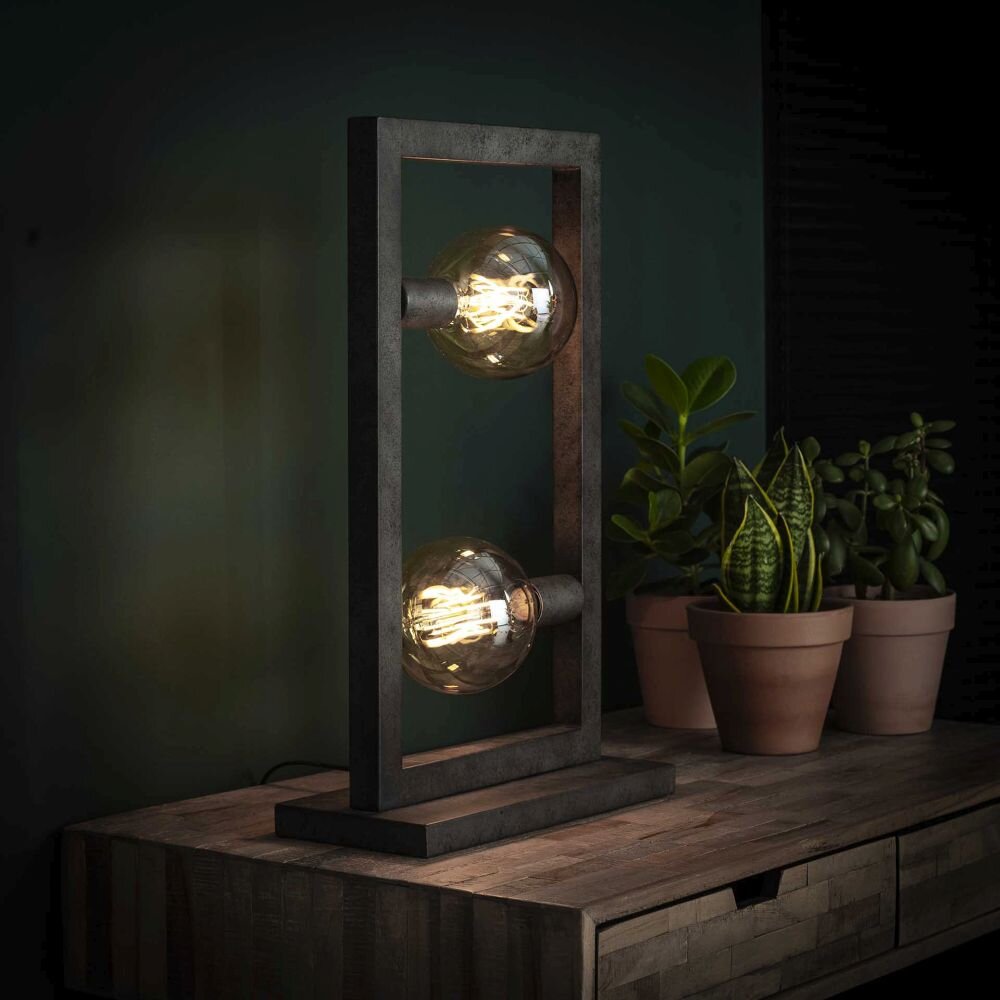 Lampe à poser ORANJEWOUD Argenté, 2 lumières main product photo