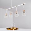 Suspension Koler Bois clair, Blanc, 4 lumières