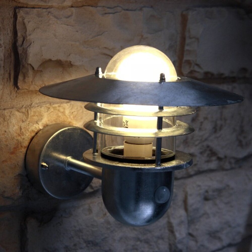 Applique murale Nordlux AGGER SENSOR Zingué, 1 lumière, Détecteur de mouvement main product photo