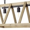 Suspension Brilliant Matrix Wood Bois clair, 4 lumières