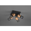 Spot Trio Tosh LED Noir, 4 lumières