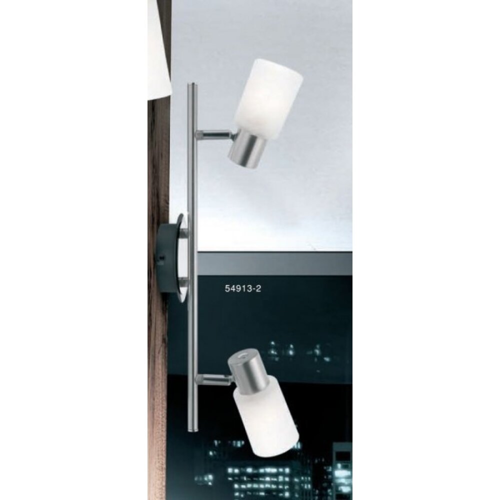 Spot Globo KATI Chrome, Acier inoxydable, Nickel mat, 2 lumières main product photo