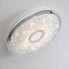 Plafonnier Jamton LED Chrome, 1 lumière, Télécommandes