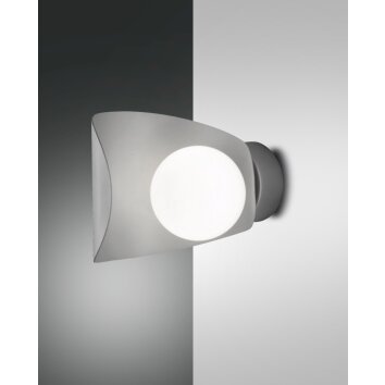 Applique murale Fabas Luce Adria LED Argenté, 1 lumière