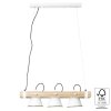 Suspension Brilliant Plow Bois clair, Blanc, 3 lumières