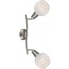 Spot Globo ELLIOTT Nickel mat, 2 lumières