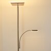 Lampadaire à vasque Veteli LED Chrome, Nickel mat, 2 lumières