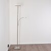 Lampadaire à vasque Veteli LED Chrome, Nickel mat, 2 lumières