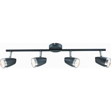 Barre de spots Globo Nero LED Anthracite, 4 lumières