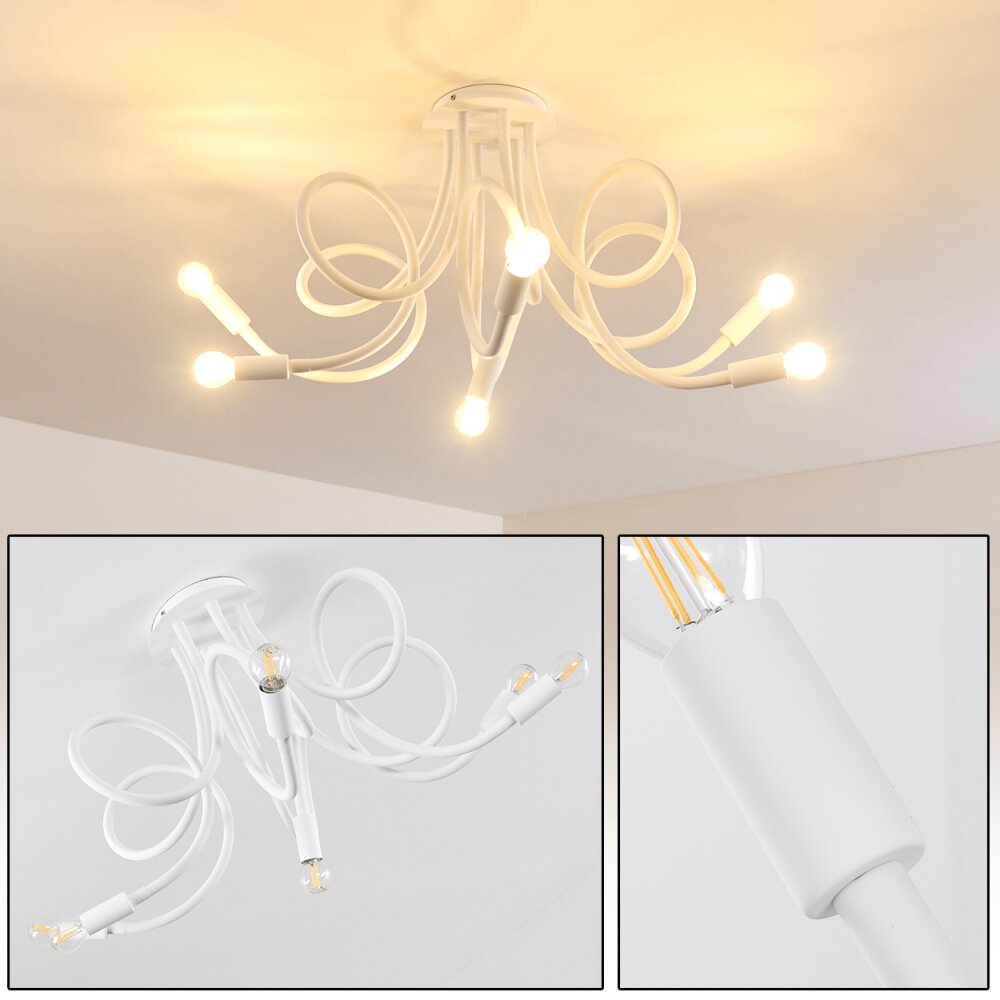 Plafonnier Wertach Blanc, 6 lumières main product photo