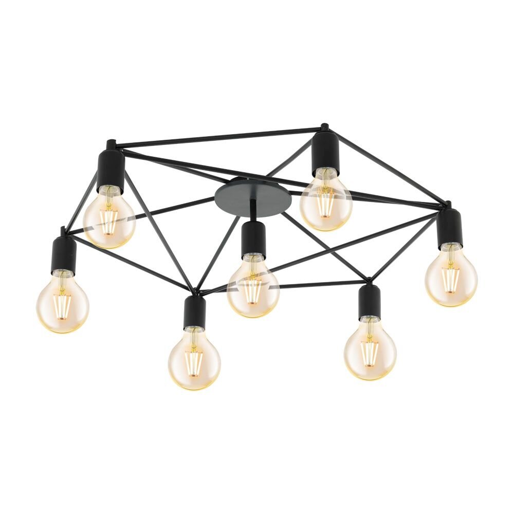 Plafonnier Eglo STAITI Noir, 7 lumières main product photo