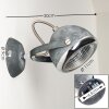 Applique murale Foverup Chrome, Gris, 1 lumière