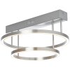 Plafonnier Brilliant Living Tunar LED Nickel mat, 1 lumière