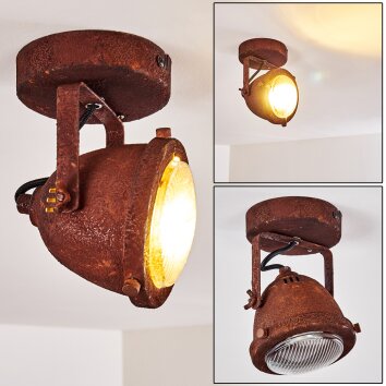 Plafonnier Glostrup LED Rouille, 1 lumière