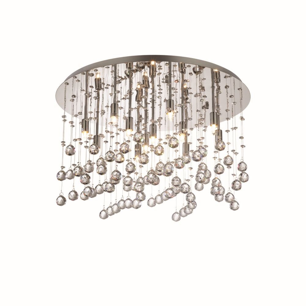 Plafonnier Ideal Lux MOONLIGHT Chrome, Aspect cristal, 12 lumières main product photo