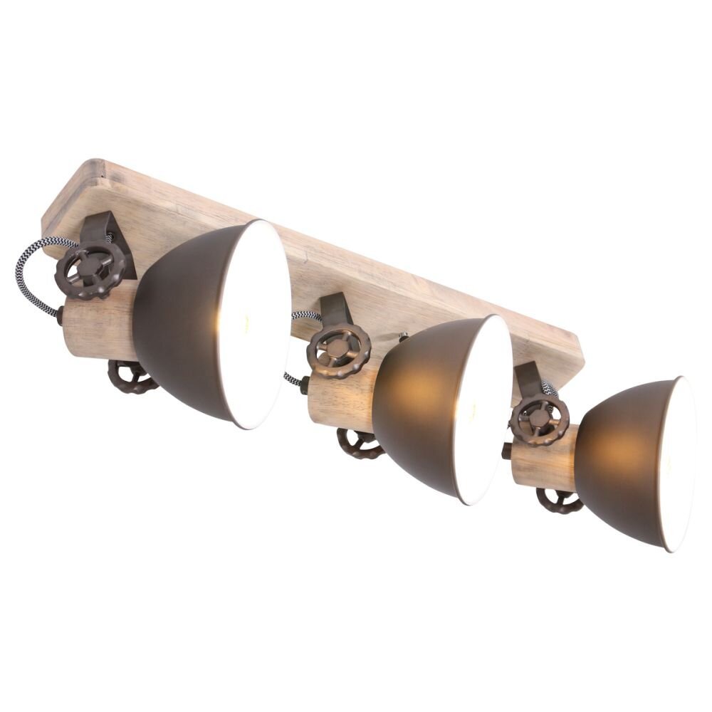 Plafonnier Steinhauer Gearwood Anthracite, 3 lumières main product photo