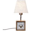 Lampe à poser Brilliant Casket Beige, Brun foncé, Zingué, 1 lumière