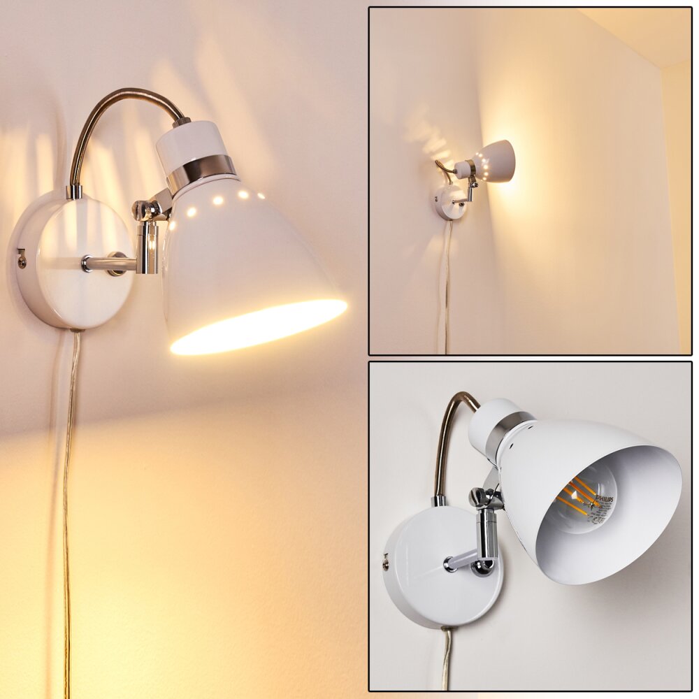 Applique murale Stranderott Chrome, Blanc, 1 lumière main product photo