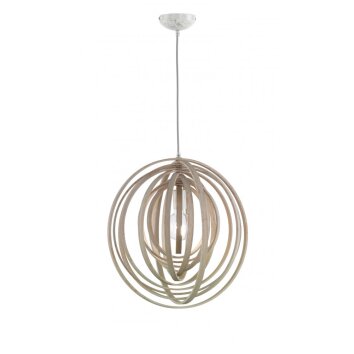 Suspension Trio BOOLAN Bois clair, 1 lumière