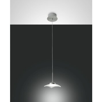 Suspension Fabas Luce Desus LED Nickel mat, 1 lumière