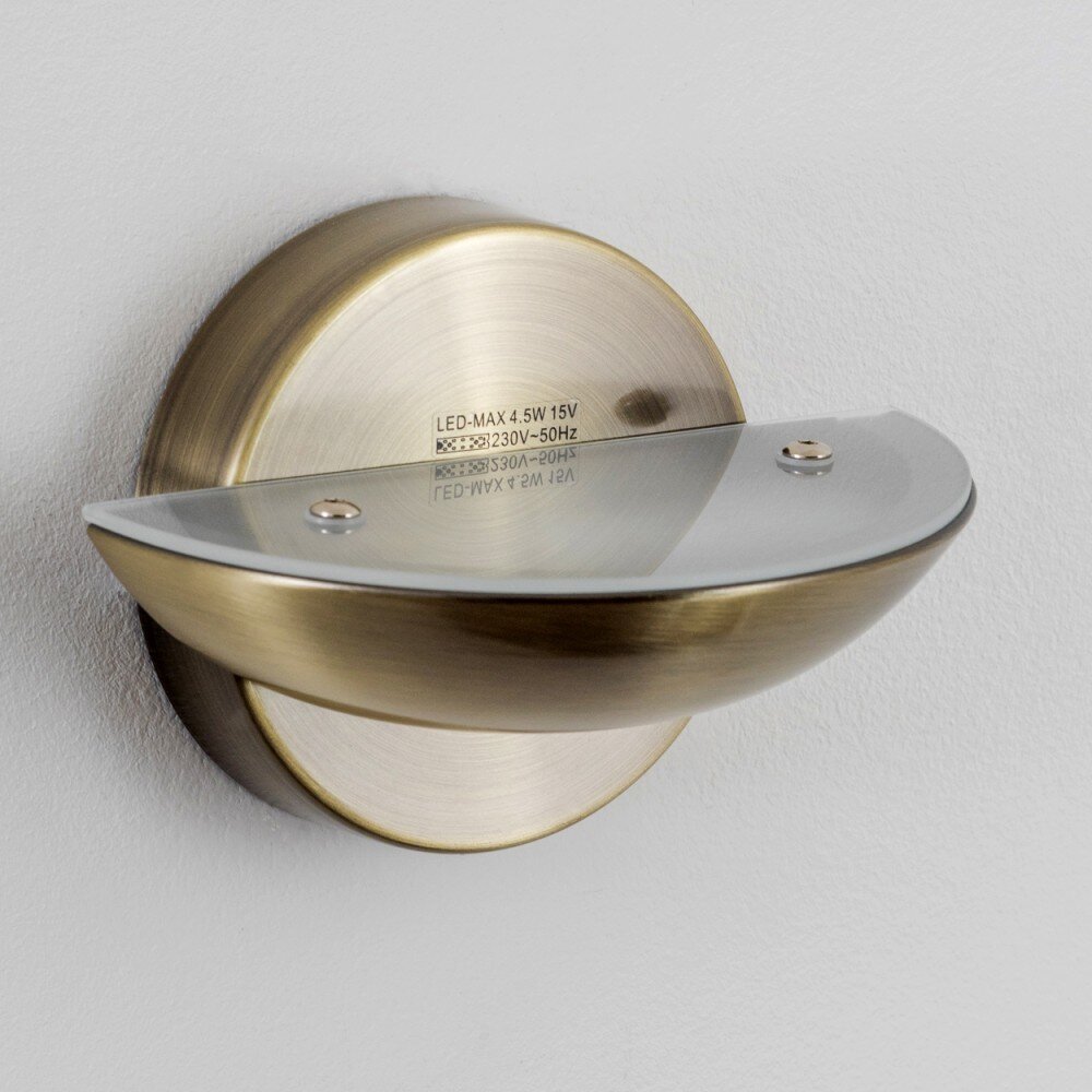 Applique murale Dominical LED Laiton, 2 lumières main product photo