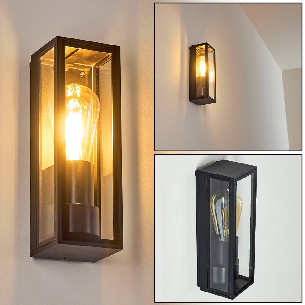 Applique murale d'extérieur Minakata Noir, 1 lumière main product photo