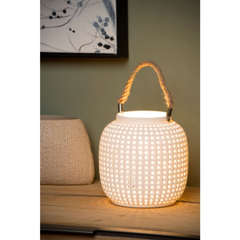 Lampe de table Lucide SAFIYA Blanc, 1 lumière main product photo