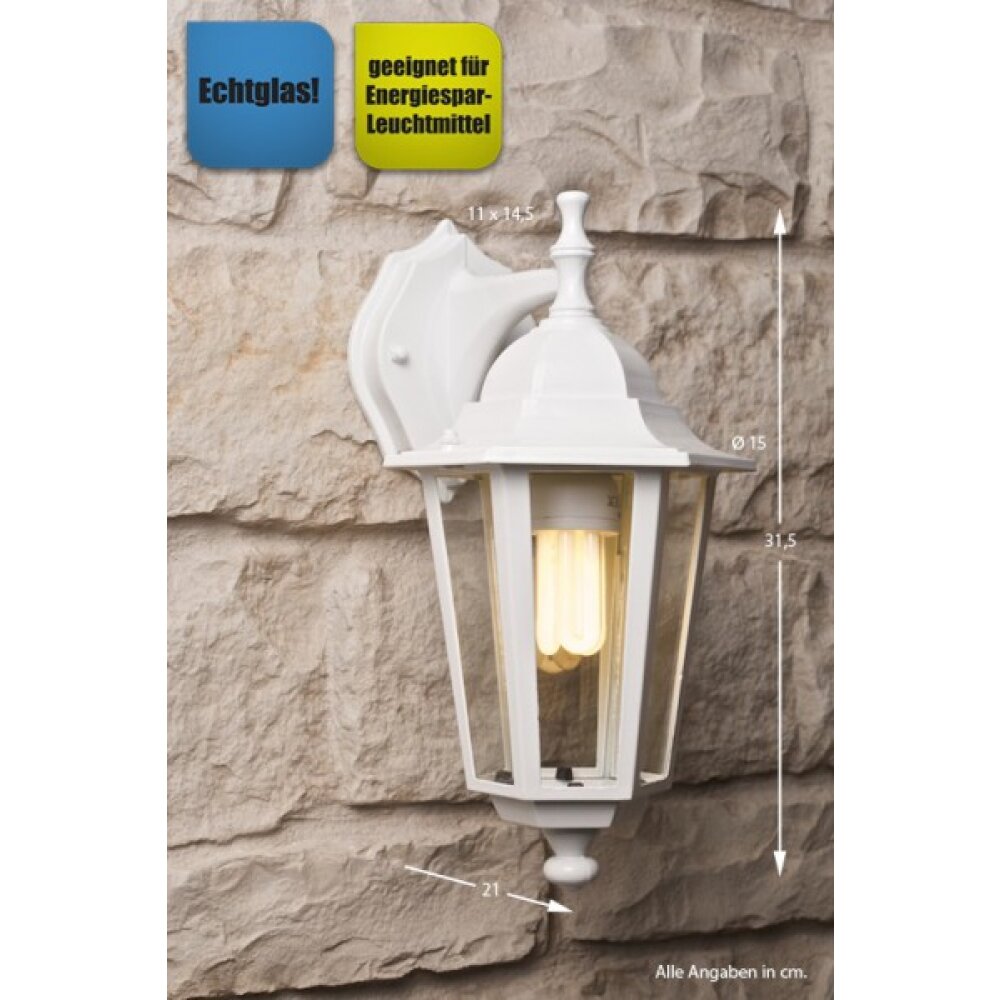 Applique murale Rabalux Velence Transparent, Blanc, 1 lumière main product photo