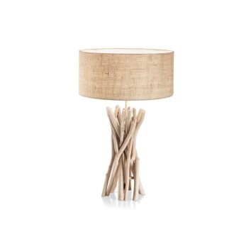 Lampe à poser Ideal Lux DRIFTWOOD Bois clair, 1 lumière